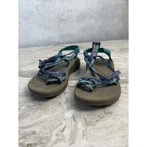 Chaco Z Cloud X2 Kentia Green Toe Loop Sport Hiking Sandals Womens Size‎ 8